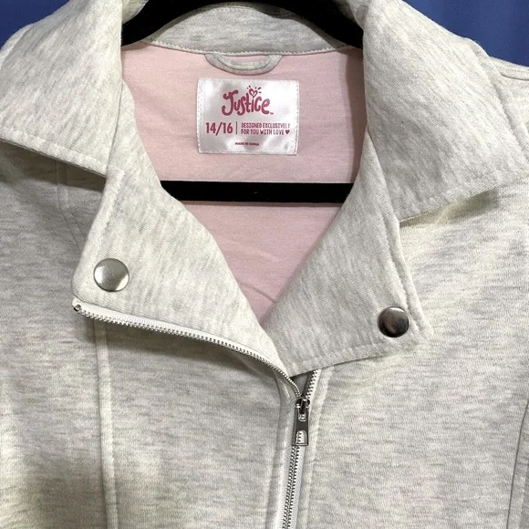 NWT Justice Jacket Gray size 14/16 - Picture 5 of 16